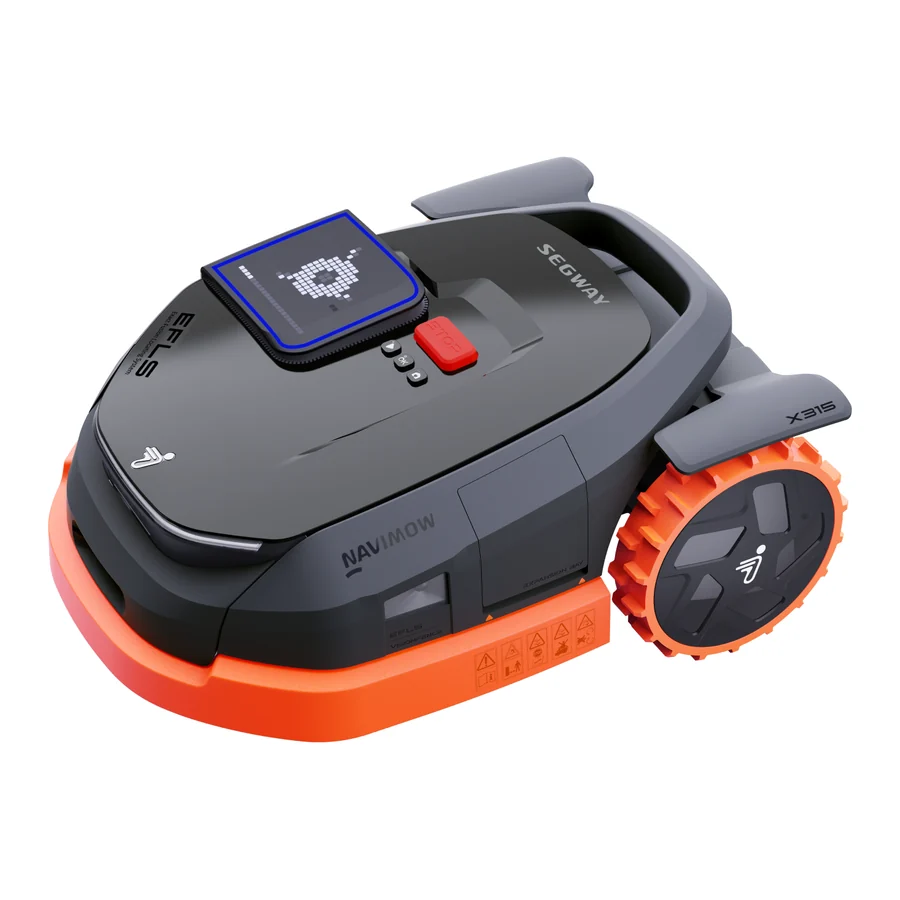 Segway Navimow X315 from the X3 series, three-quarter studio view